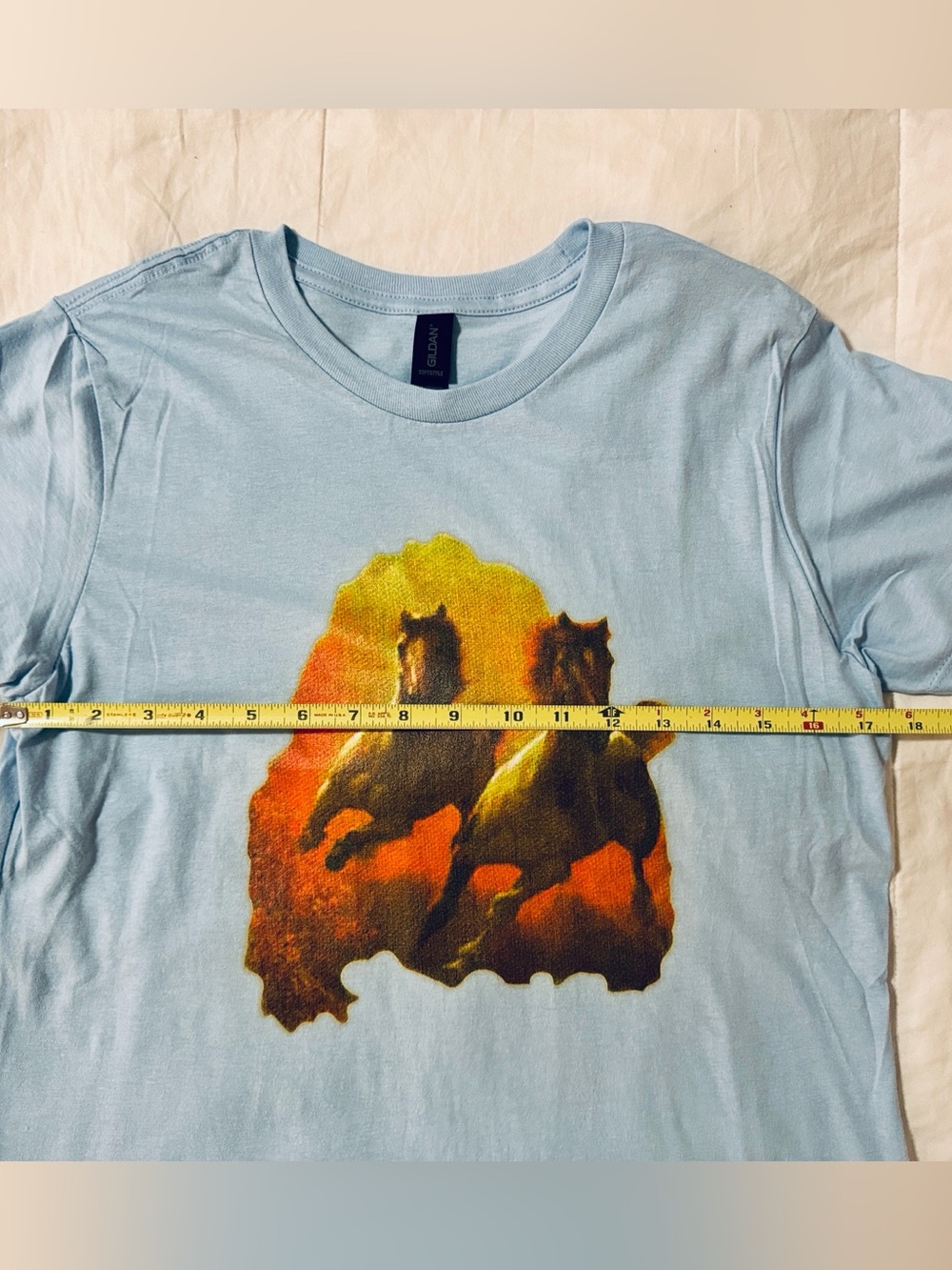 Napoleon Dynamite Horse Tee Light Blue Crewneck - Medium - NWOT - Picture 7 of 10